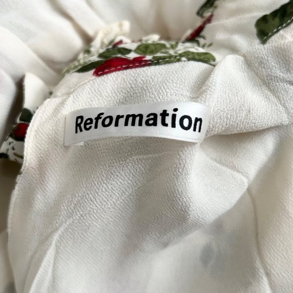 Reformation Jourdan Floral Mock Neck Mini Dress in Regency - Picture 10 of 11